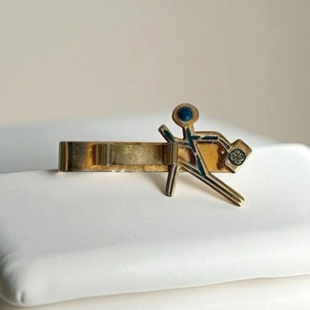 Vintage General Electric Gold-Toned Tie Clip Rare Good Condition